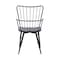 Armen Living Parisa High Back Steel Framed Side Chair in Black Powder Coated Finish and Black Brushed Wood LCPRSIBLBL - alternate 7